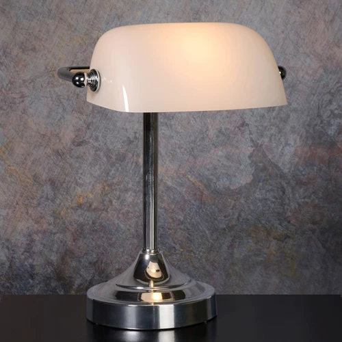 Lucide BANKER - Lampe de bureau - 1xE14 - Chrome - ambiance 1